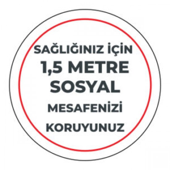 Sosyal Mesafe Adım Etiketi