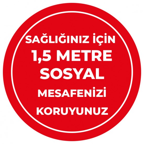 Sosyal Mesafe Adım Etiketi