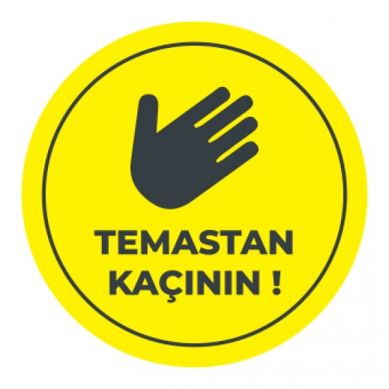 Sosyal Mesafe Temastan Kacinin sticker Sari