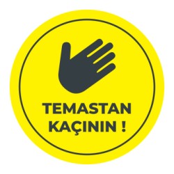 Sosyal Mesafe Temastan Kacinin Sticker Sari 