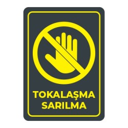 Sosyal Mesafe Tokalasma Sarilma Sticker Siyah 