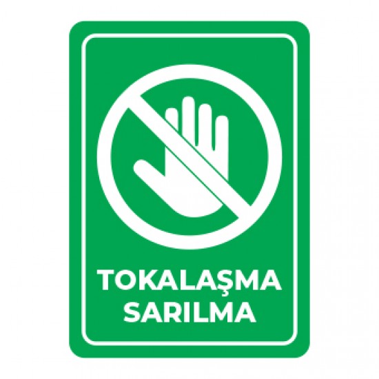 Sosyal Mesafe Tokalasma Sarilma sticker yesil