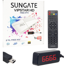 Sungate Vipstar Full Hd Uydu Mini Alıcısı Kumanda 