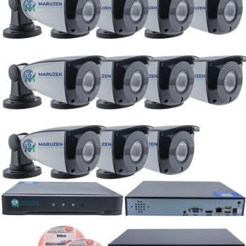 IP Kamera Seti - 11 IP Kamera - 16 Kanal NVR - 16 Port POE Switch, 3 TB Disk, Gece Görüşlü (IR)