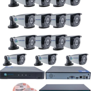 IP Kamera Seti - 15 IP Kamera - 16 Kanal NVR - 16 Port POE Switch, 3 TB Disk, Gece Görüşlü (IR)