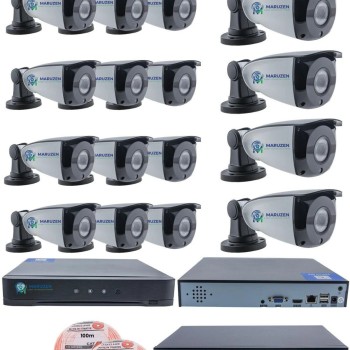 IP Kamera Seti - 16 IP Kamera - 16 Kanal NVR - 16 Port POE Switch, 3 TB Disk, Gece Görüşlü (IR)