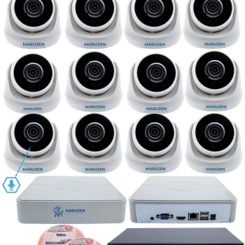 Sesli 12 Kameralı IP Dome Güvenlik Kamerası Seti 4MP Ultra HD, 30m Gece Görüş, Ses Alma, Uzaktan İzleme