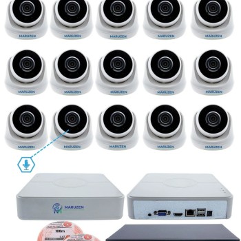 Sesli 15 Kameralı IP Dome Güvenlik Kamerası Seti 4MP Ultra HD, 30m Gece Görüş, Ses Alma, Uzaktan İzleme