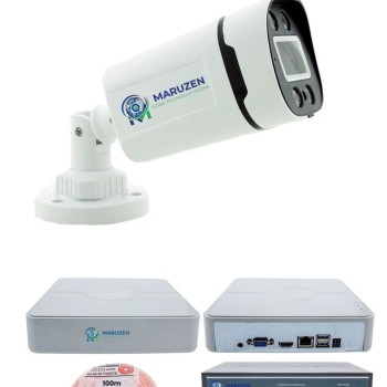 1'li Güvenlik IP Kamera Seti - 4MP Dış Mekan Kamera, 3.6mm Lens, H.265, PoE, Warm IR Gece Görüşü