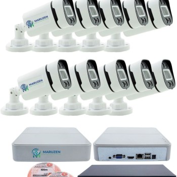 10 Kameralı Güvenlik IP Kamera Seti - 4MP Dış Mekan Kamera, 3.6mm Lens, H.265, PoE, Warm IR Gece Görüşü