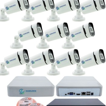 11 Kameralı Güvenlik IP Kamera Seti - 4MP Dış Mekan Kamera, 3.6mm Lens, H.265+, PoE, 2TB HDD