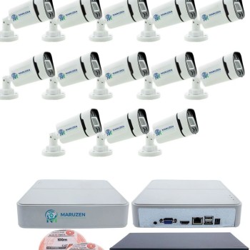13 Kameralı Güvenlik IP Kamera Seti - 4MP Dış Mekan Kamera, 3.6mm Lens, H.265+, PoE, 2TB HDD