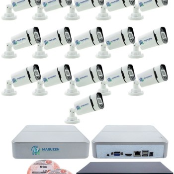 16 Kameralı Güvenlik IP Kamera Seti - 4MP Dış Mekan Kamera, 3.6mm Lens, H.265+, PoE, 2TB HDD