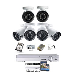 Güvenlik Kamera Sistemi Paketi 6 