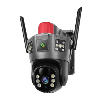 6MP 2 Kameralı 3 Ekranlı Solar PTZ 4G Sim Kartlı Kamera