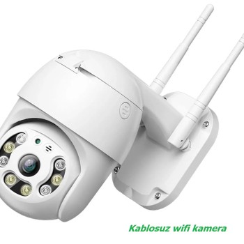 Pan Tilt Açık Güvenlik Kamerası, 1080P Ev WiFi IP Kamera, Pan Tilt Dome Gözetim Kamerası, İki Yönlü Ses Hareket Algılama Temizle Gece Görüş Onvif Su Geçirmez CCTV Kamera Desteği Max 128G SD