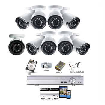Güvenlik Kamera Sistemi Paketi 10  