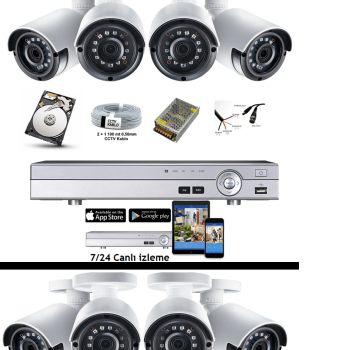 Güvenlik Kamera Sistemi Paketi 8 