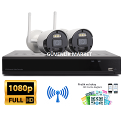 Kablosuz Güvenlik Kamera Sistemi Paketi 2 Kameralı 