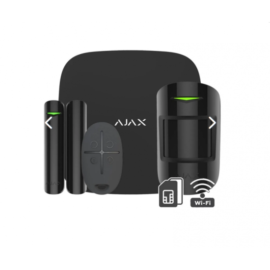 Ajax Hubkit Plus Kablosuz Alarm Seti Wifi / Starterkit Plus Seti Siyah AJAX-HubKit-Plus-Siyah