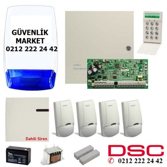 DSC Kablolu Alarm sistemi seti 4+1