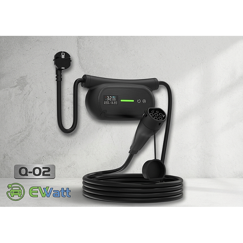 Ewatt Q-02 3.5 kW Taşınabilir Elektrikli Araç Şarj Cihazı Portatif Type 2 Bireysel Kullanım Şarj Cihazı fiyat teklifi al