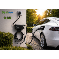 Ewatt Q-02 3.5 kW Taşınabilir Elektrikli Araç Şarj Cihazı Portatif Type 2 Bireysel Kullanım Şarj Cihazı