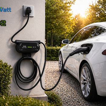 Ewatt Q-02 3.5 kW Taşınabilir Elektrikli Araç Şarj Cihazı Portatif Type 2 Bireysel Kullanım Şarj Cihazı