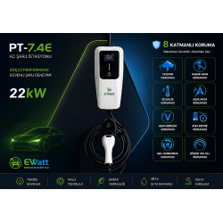 Ewatt PT-7.4E 7.4 kW Portatif Elektrikli Araç Şarj Cihazı 32A Type 2 Şarj