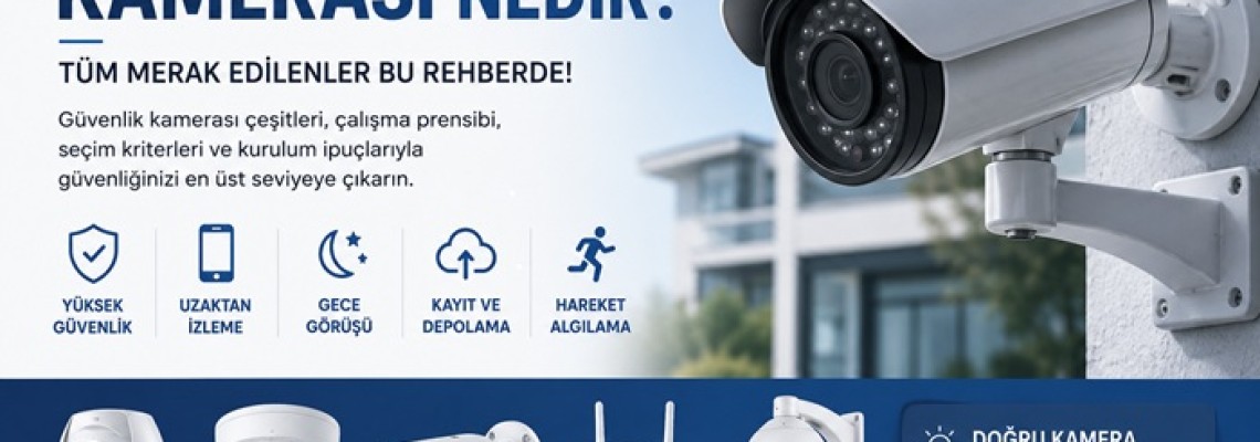 Güvenlik Kamerası Nedir? Kamera Çeşitleri, Çalışma Prensibi ve Satın Alma Rehberi (2026)