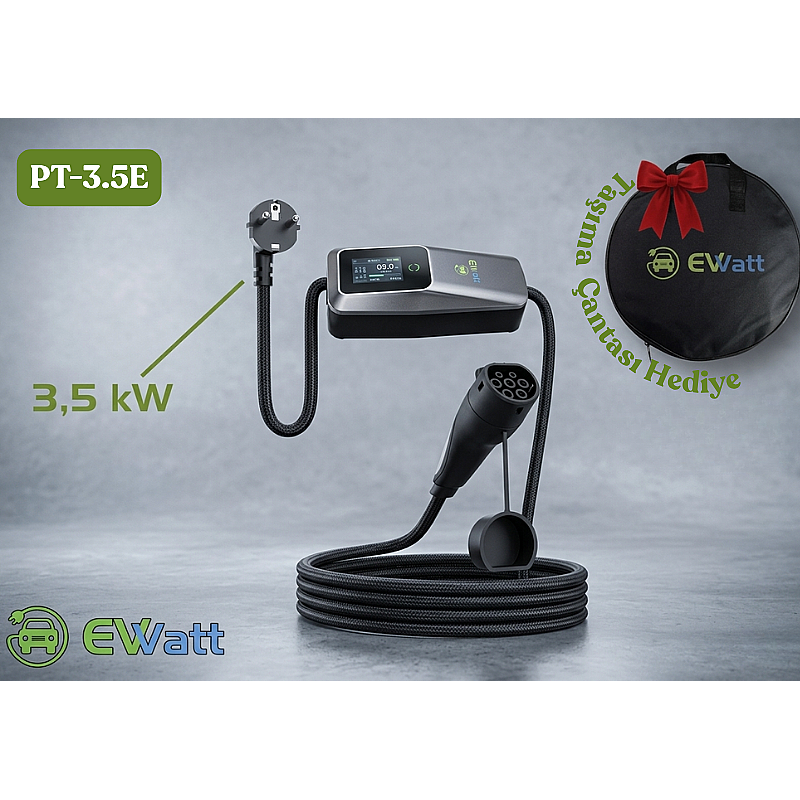 Ewatt PPT 3.5E 3.5kw Taşınabilir Elektrikli Araç Şarj Cihazı fiyat teklifi al
