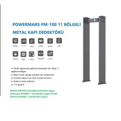 Powermars PM-100 11 Bölge Kapı Tipi Metal Üst Arama Dedektörü
