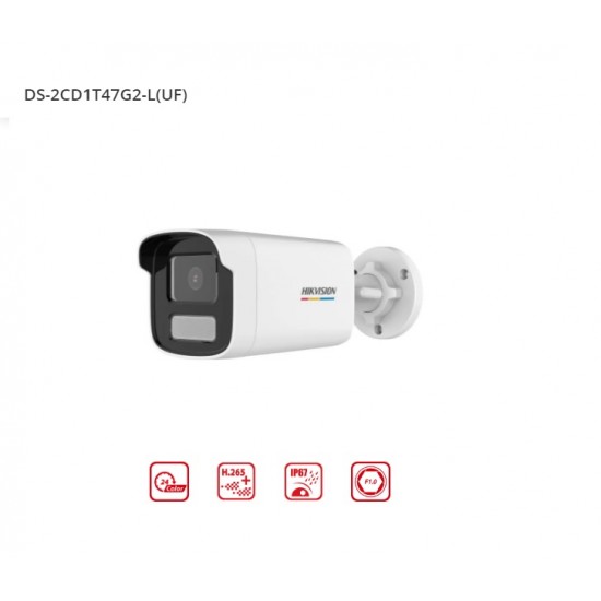 DS-2CD1T47G2-L(UF) 4 MP ColorVu MD 2.0 Sabit Bullet Network Kamera