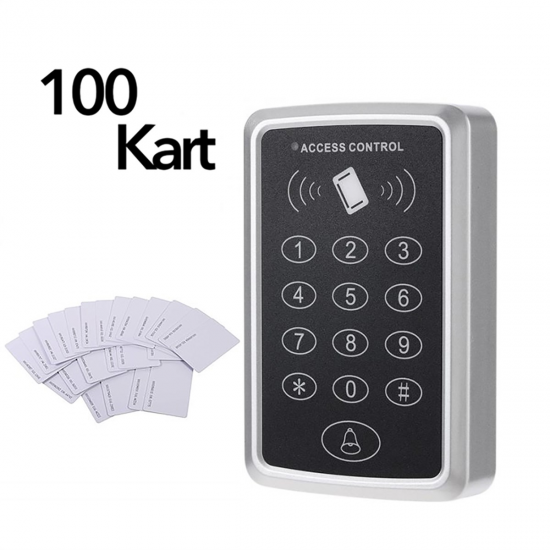 Şifreli ve Kartli Kapı Kilit açma sistemi + 50 Adet Proximity Kart ile birlikte