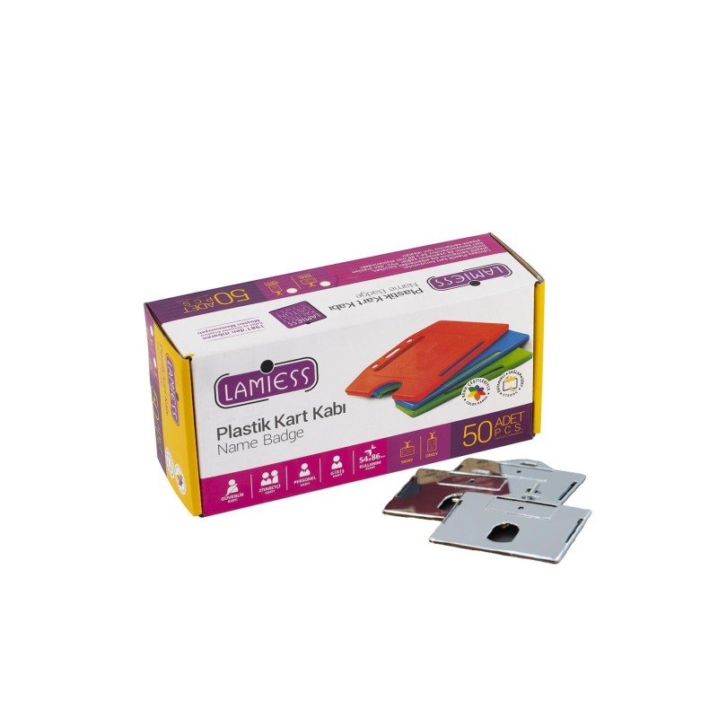 Lamiess  Lms 214 Yatay Plastik Kart Kabı Krom 50'Li fiyat teklifi al