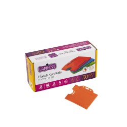 Lamiess  Lms 214 Yatay Plastik Kart Kabı Turuncu 50'Li