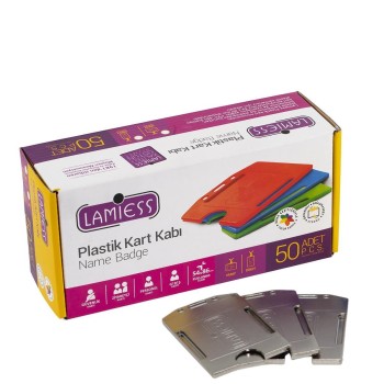 Lamiess  Lms 217 Dikey Plastik Kart Kabı Krom 50'Li