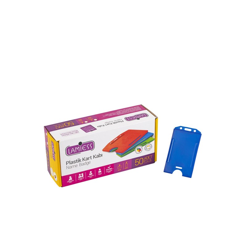 Lamiess  Lms 217 Dikey Plastik Kart Kabı Lacivert 50'Li fiyat teklifi al