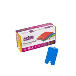 Lamiess  Lms 217 Dikey Plastik Kart Kabı Mavi 50'Li