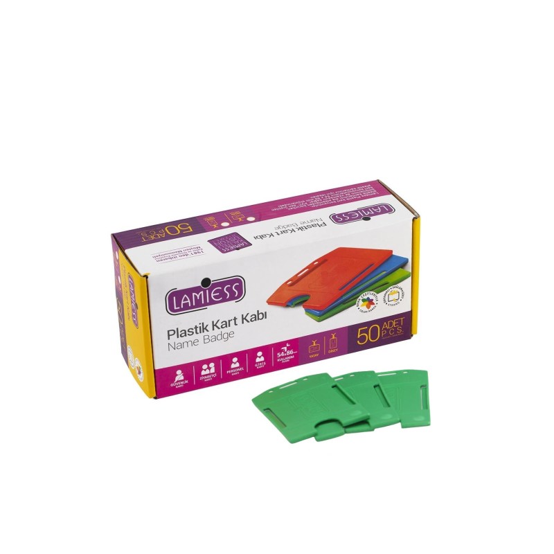 Lamiess  Lms 217 Dikey Plastik Kart Kabı Yeşil 50'Li fiyat teklifi al