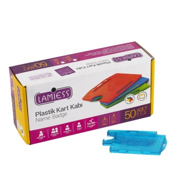 Lamiess  Lms 211 Yatay Dikey Çift Hazneli Kart Kabı Mavi 25'Li