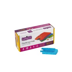 Lamiess  Lms 211 Yatay Dikey Çift Hazneli Kart Kabı Şeffaf Mavi 25'Li