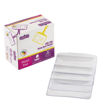 Lamiess  Lms 206 Yatay Pvc Standart Kart Poşeti Beyaz 100'Lü