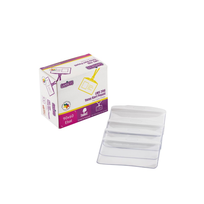Lamiess  Lms 206 Yatay Pvc Standart Kart Poşeti Beyaz 100'Lü fiyat teklifi al