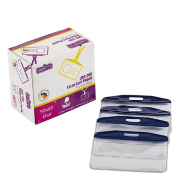 Lamiess  Lms 206 Yatay Pvc Standart Kart Poşeti Lacivert 100'Lü