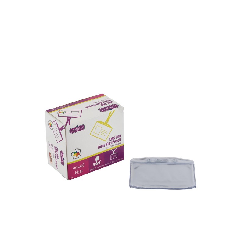 Lamiess  Lms 206 Yatay Pvc Standart Kart Poşeti Şeffaf 100'Lü fiyat teklifi al