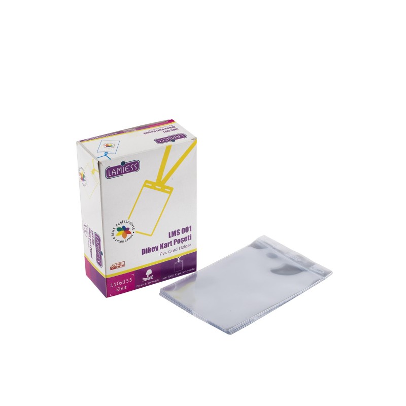 Lamiess Lms 001 Dikey Pvc Kart Poşeti 110X155 Mm 100'Lü fiyat teklifi al