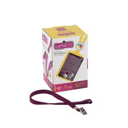 Lamiess Kart Askı İpi M.Maşalı Klipsli Bordo  50'Li