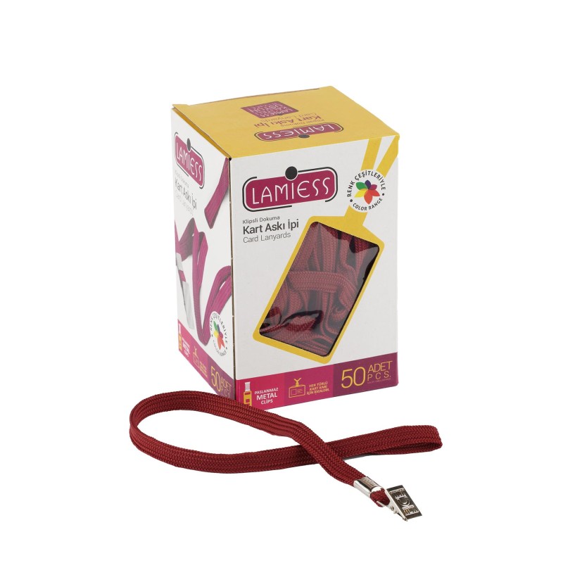 Lamiess Kart Askı İpi M.Maşalı Klipsli Kahverengi 50'Li fiyat teklifi al