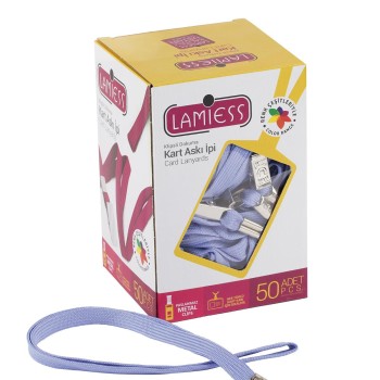 Lamiess Kart Askı İpi M.Maşalı Klipsli Lila 50'Li
